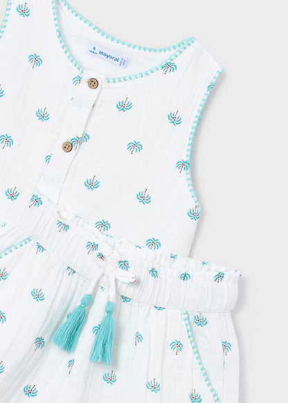 Conjunto pantalón corto y camiseta estampada niña
