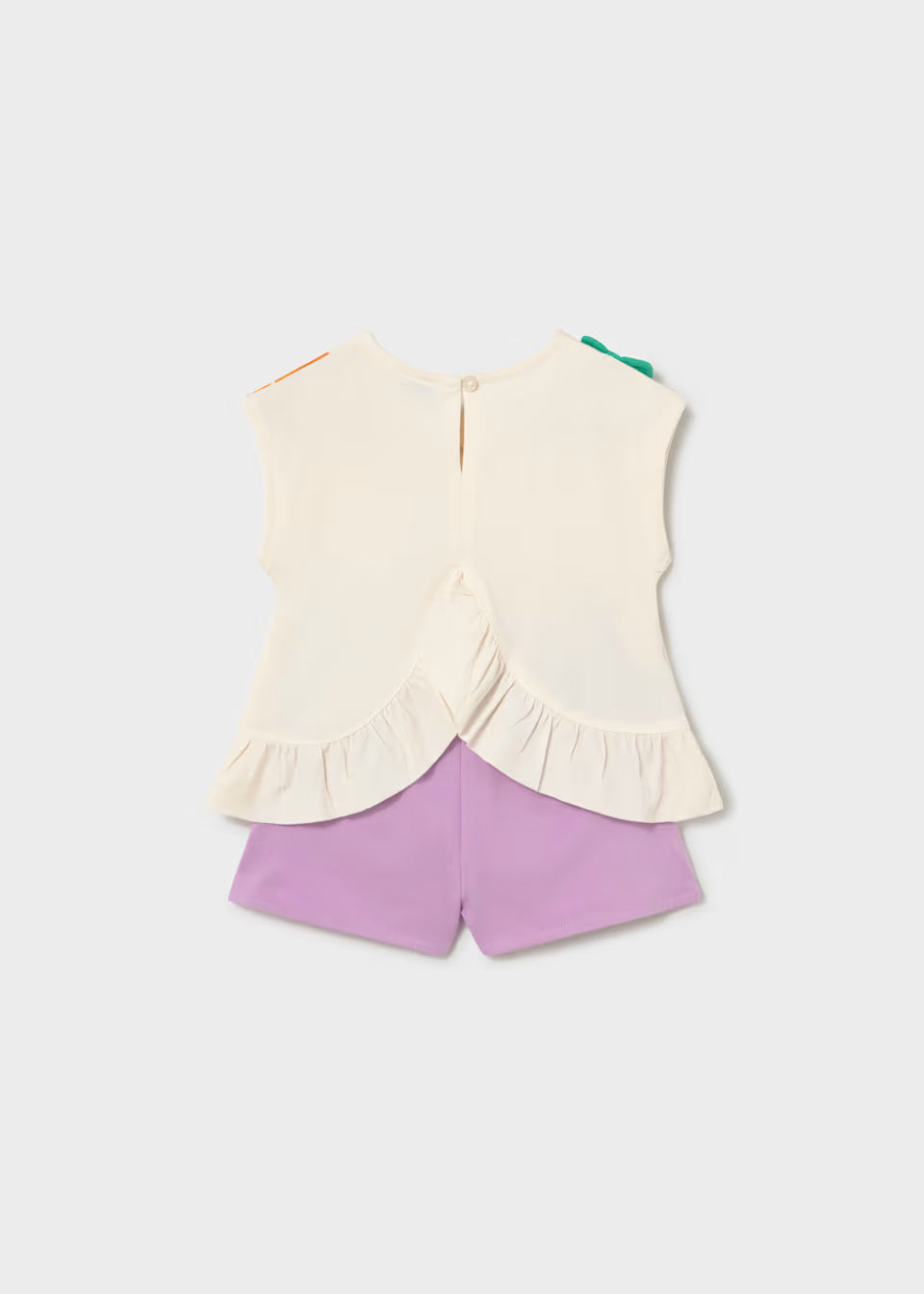 Conjunto pantalón corto y camiseta frutas bebé