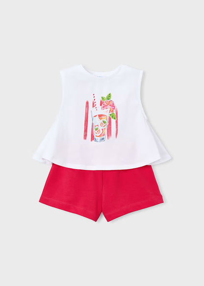 Conjunto pantalón corto y camiseta niña