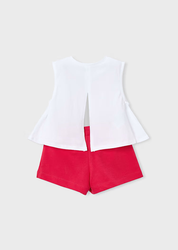 Conjunto pantalón corto y camiseta niña