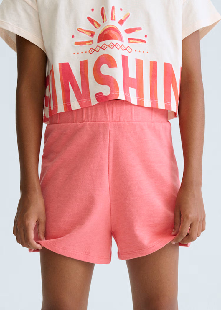 Conjunto pantalón corto y camiseta sol chica