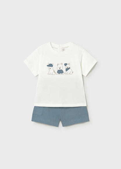 Conjunto pantalón y camiseta animalitos bebé
