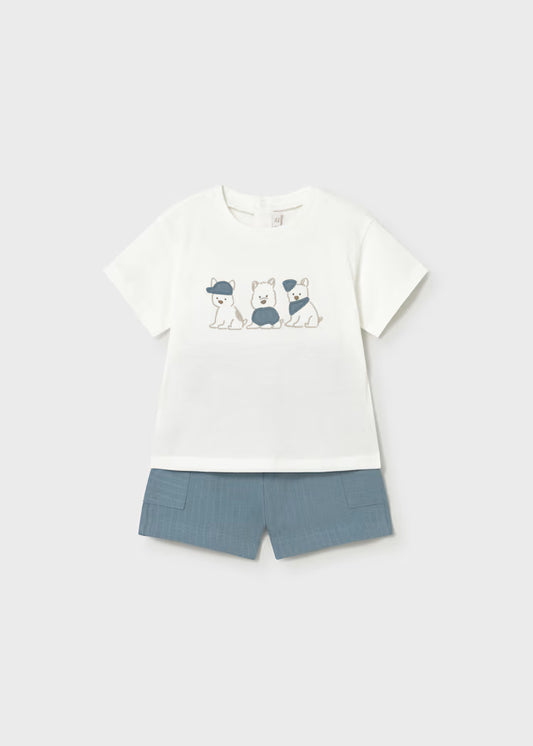 Conjunto pantalón y camiseta animalitos bebé