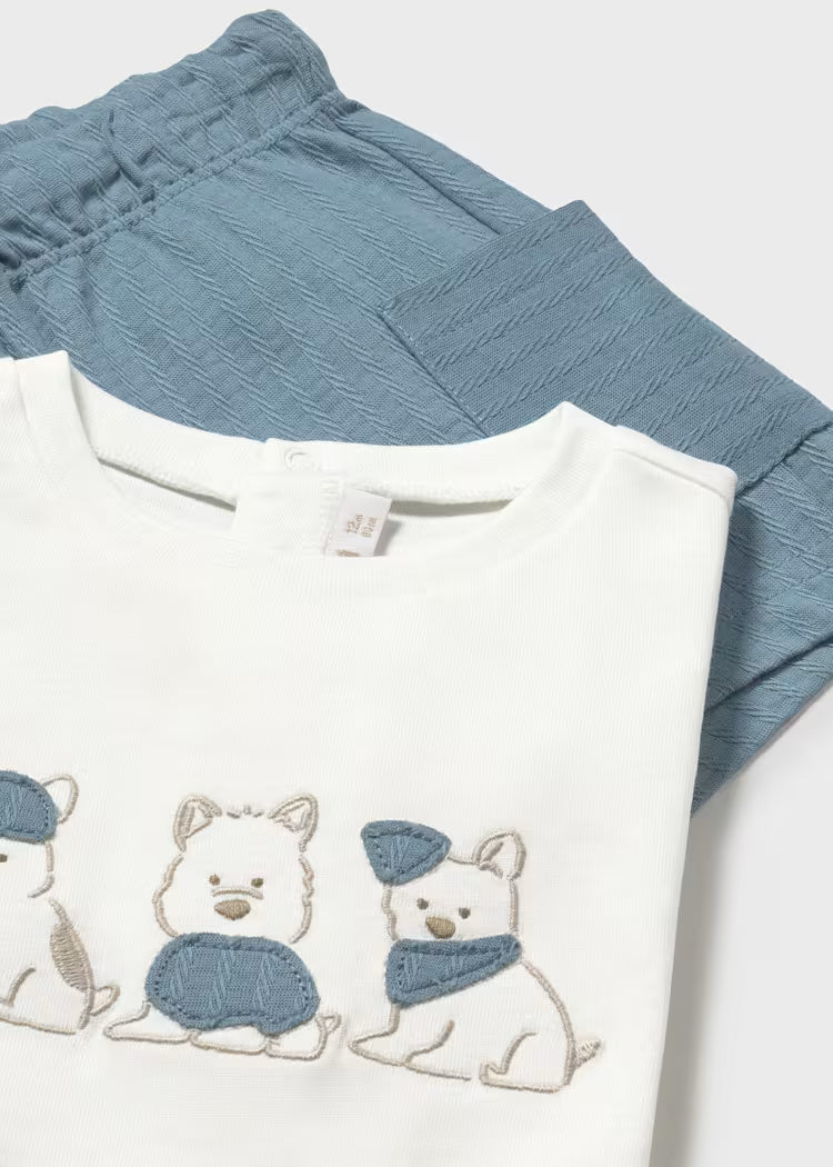 Conjunto pantalón y camiseta animalitos bebé