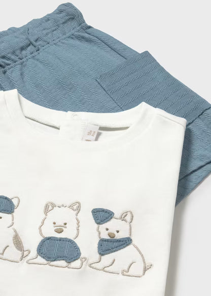 Conjunto pantalón y camiseta animalitos bebé