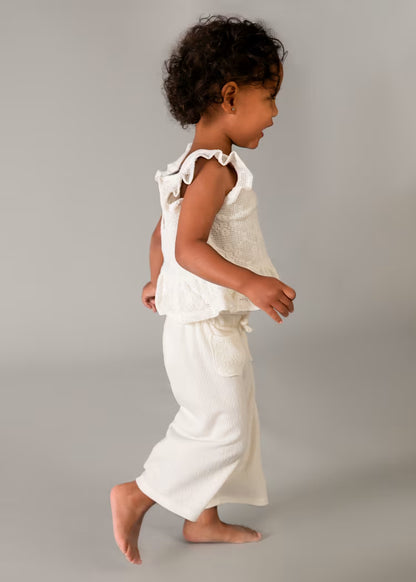 Conjunto pantalón y top crochet bebé