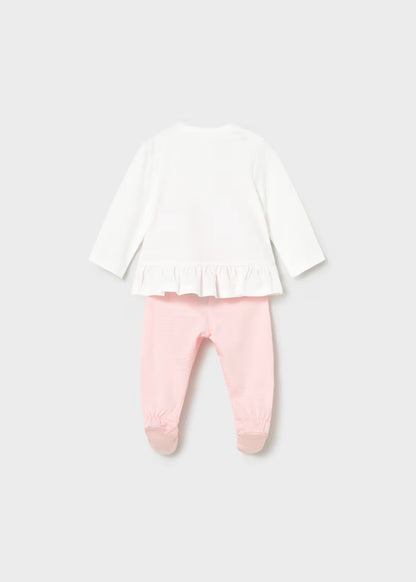 Conjunto polaina y camiseta manga larga recién nacida