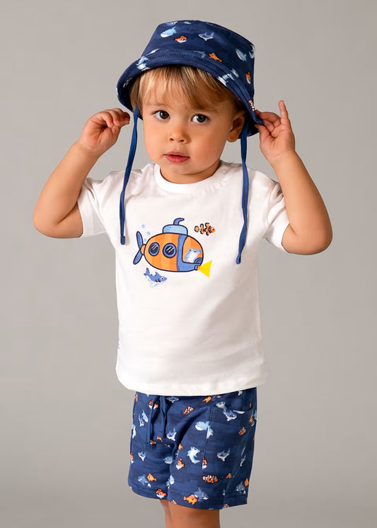 Conjunto punto 3 piezas con gorro bebé
