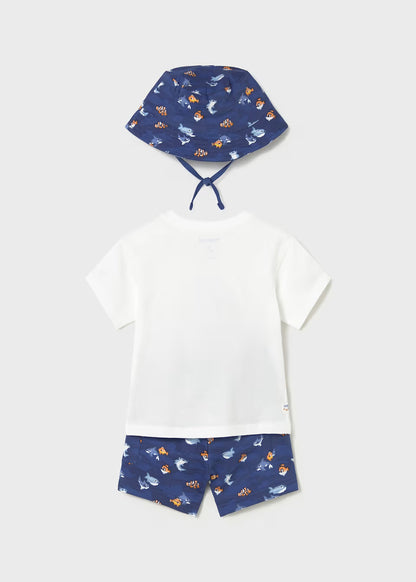 Conjunto punto 3 piezas con gorro bebé