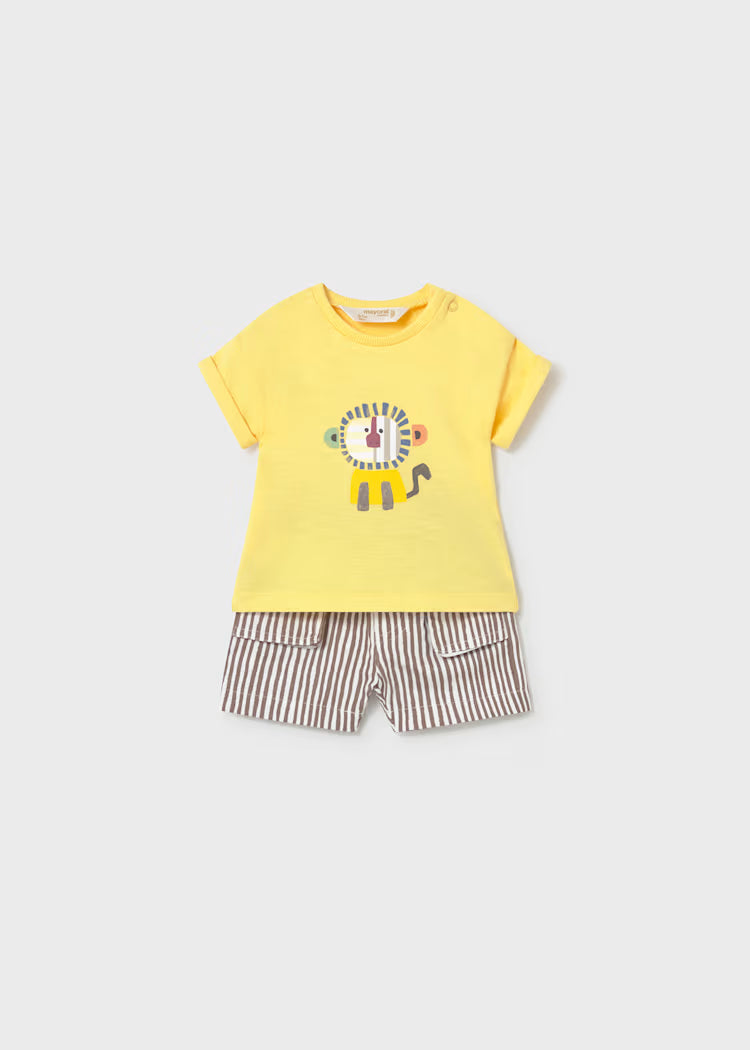 Conjunto pantalón corto y camiseta recién nacido