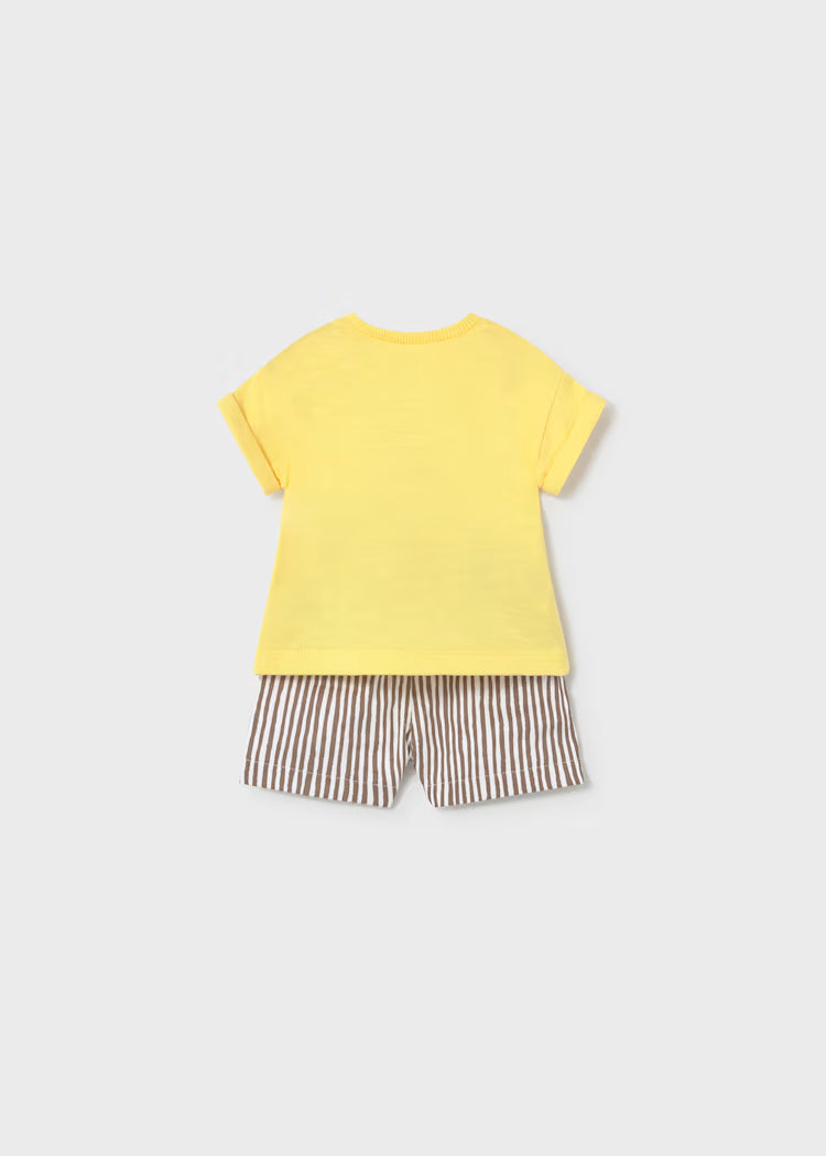 Conjunto pantalón corto y camiseta recién nacido