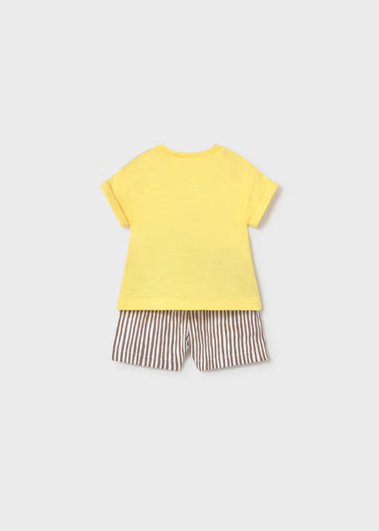 Conjunto pantalón corto y camiseta recién nacido