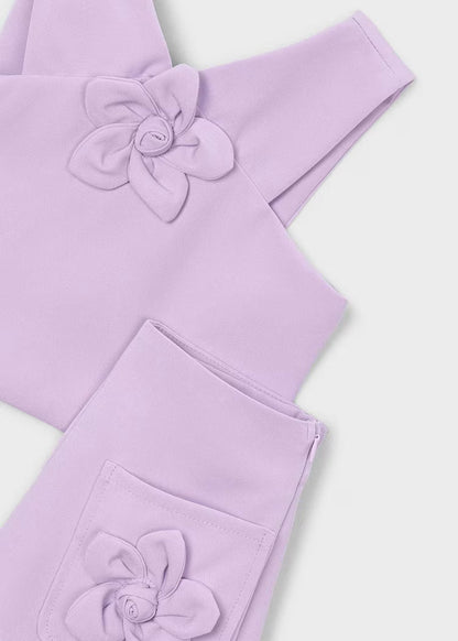 Conjunto short y top flor niña