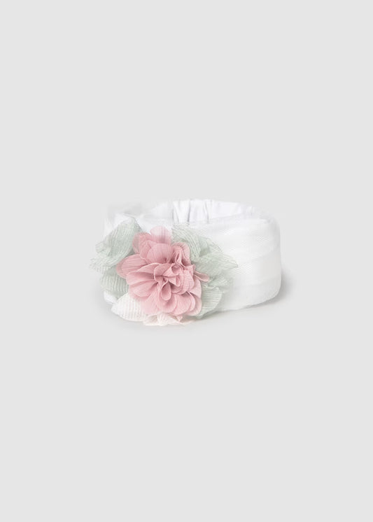Diadema floral ceremonia recién nacida