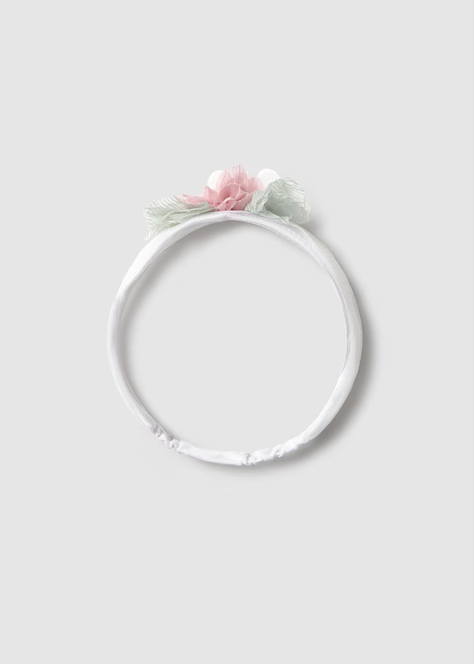 Diadema floral ceremonia recién nacida