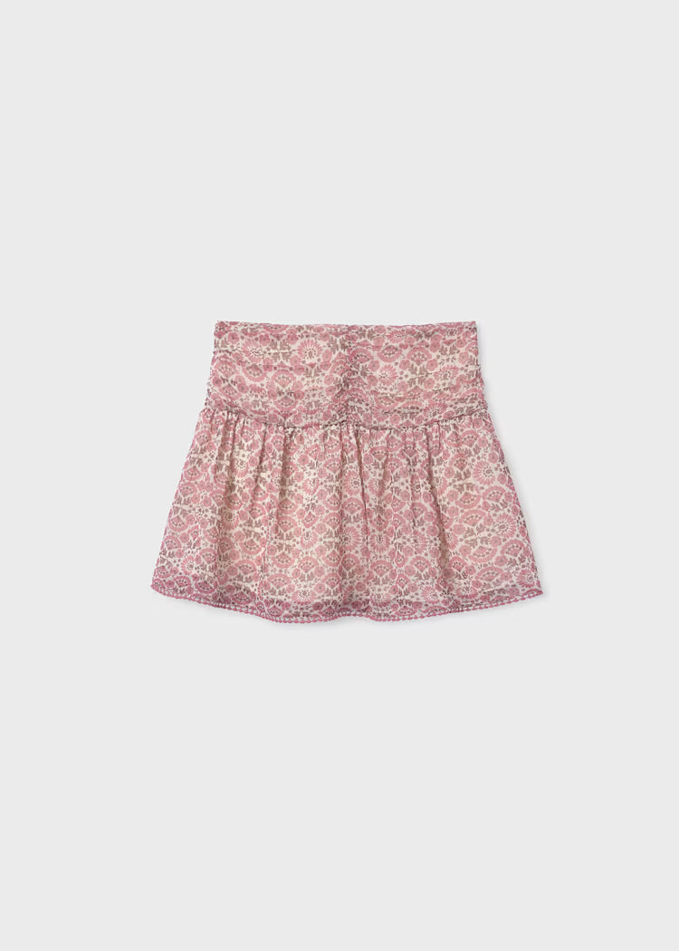 Falda gasa estampada chica