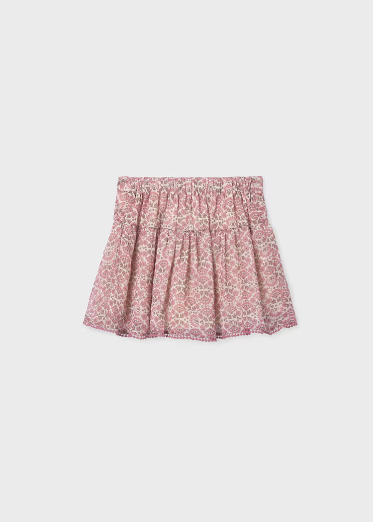 Falda gasa estampada chica