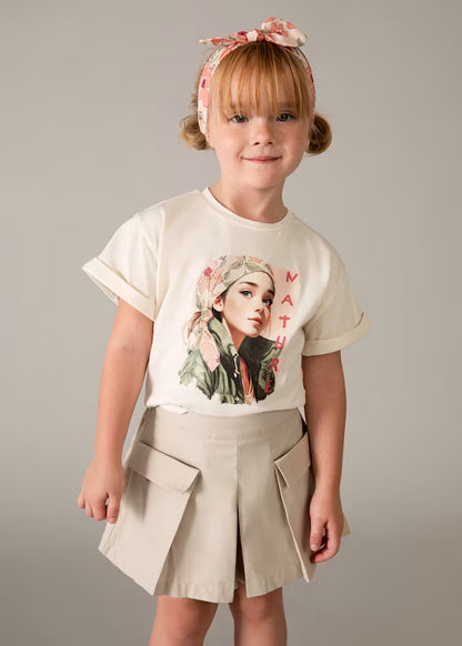 Falda pantalón cargo niña