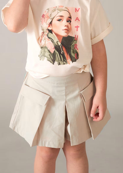 Falda pantalón cargo niña