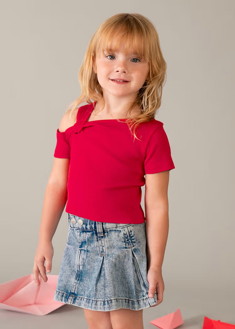 Falda vaquera tablas niña