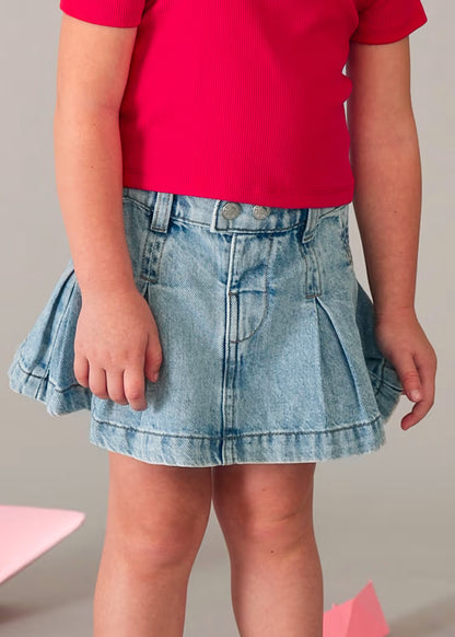 Falda vaquera tablas niña