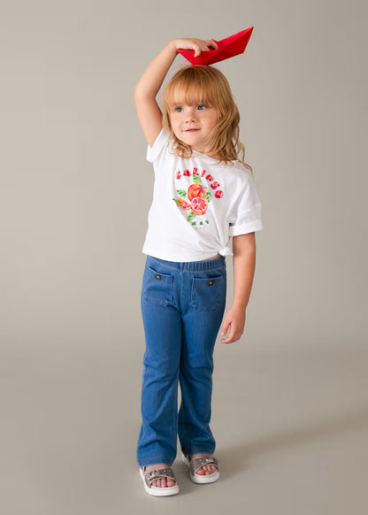 Legging flare bolsillos niña