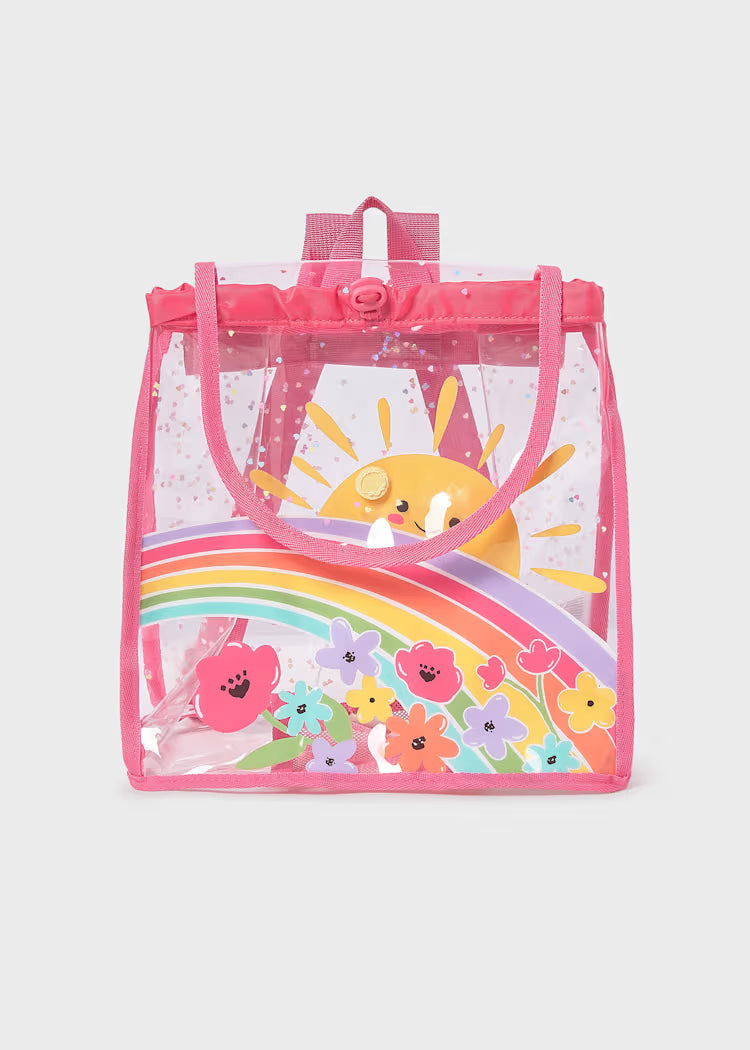 Mochila transparente bebé