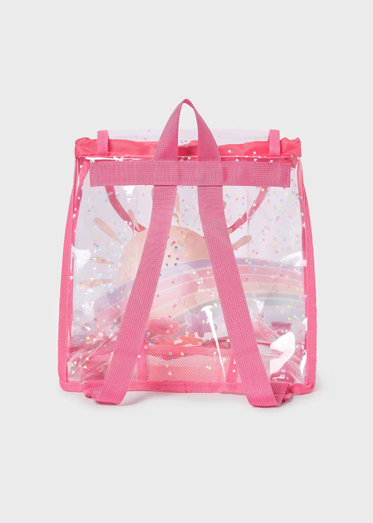 Mochila transparente bebé