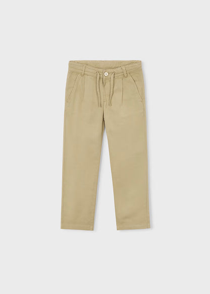 Pantalón chino relaxed con lino niño