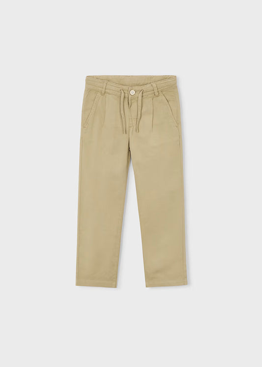 Pantalón chino relaxed con lino niño