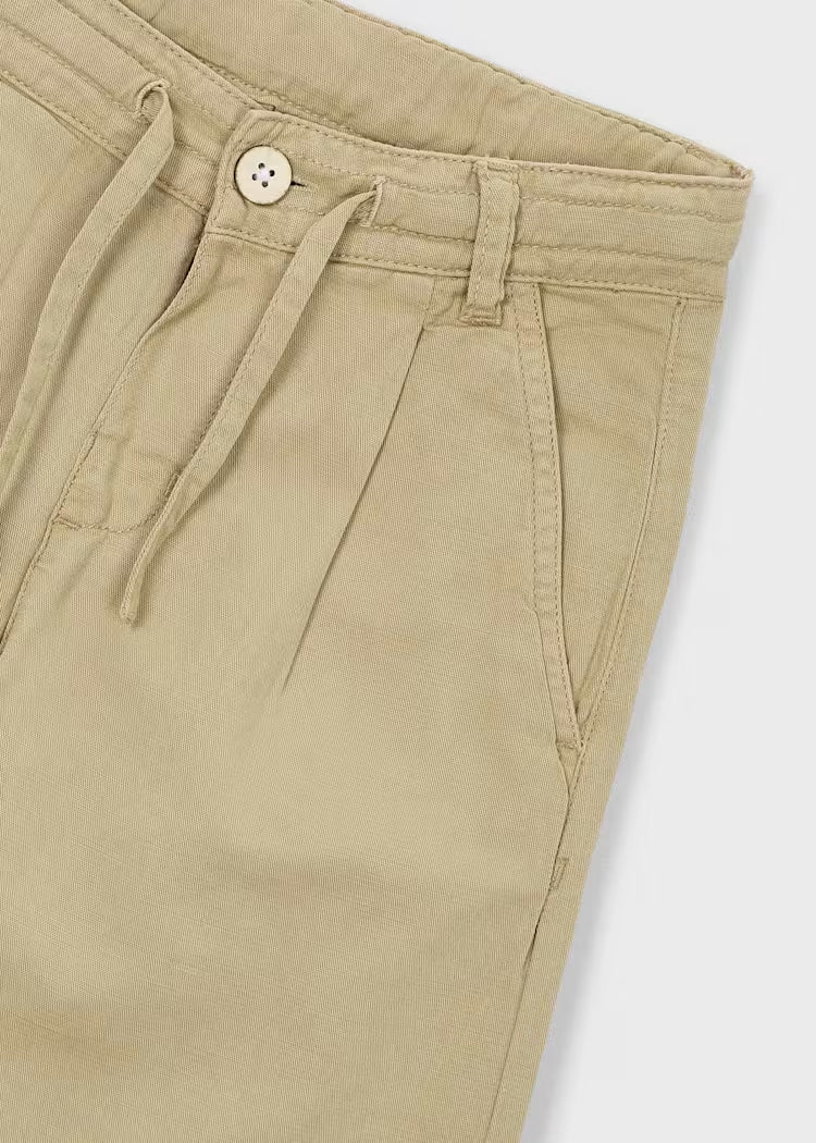 Pantalón chino relaxed con lino niño