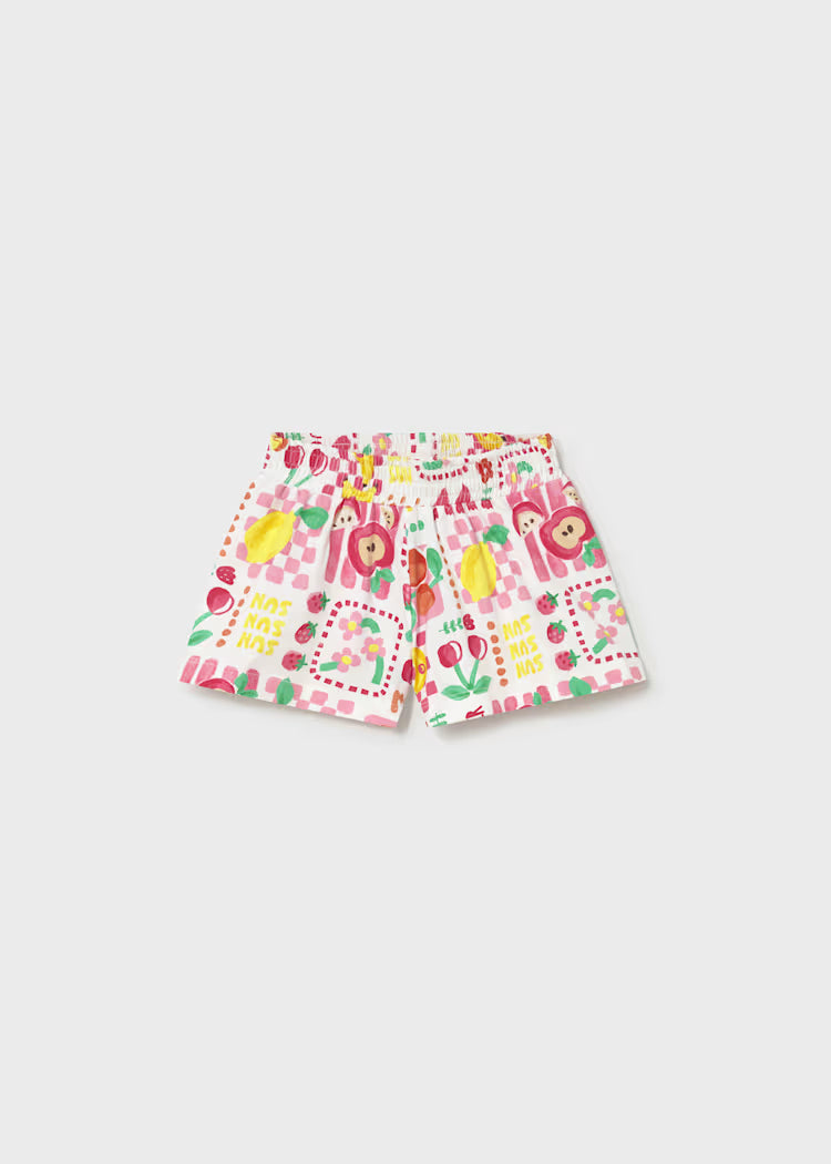 Pantalón corto punto estampado bebé