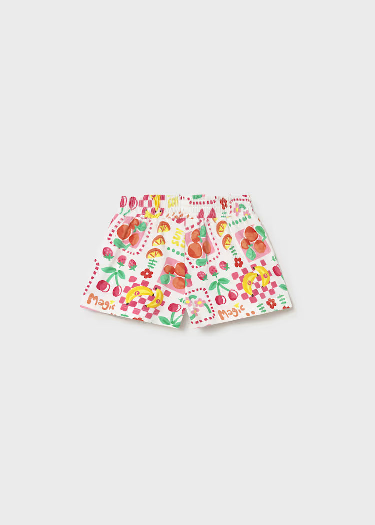 Pantalón corto punto estampado bebé