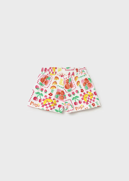 Pantalón corto punto estampado bebé