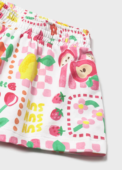 Pantalón corto punto estampado bebé