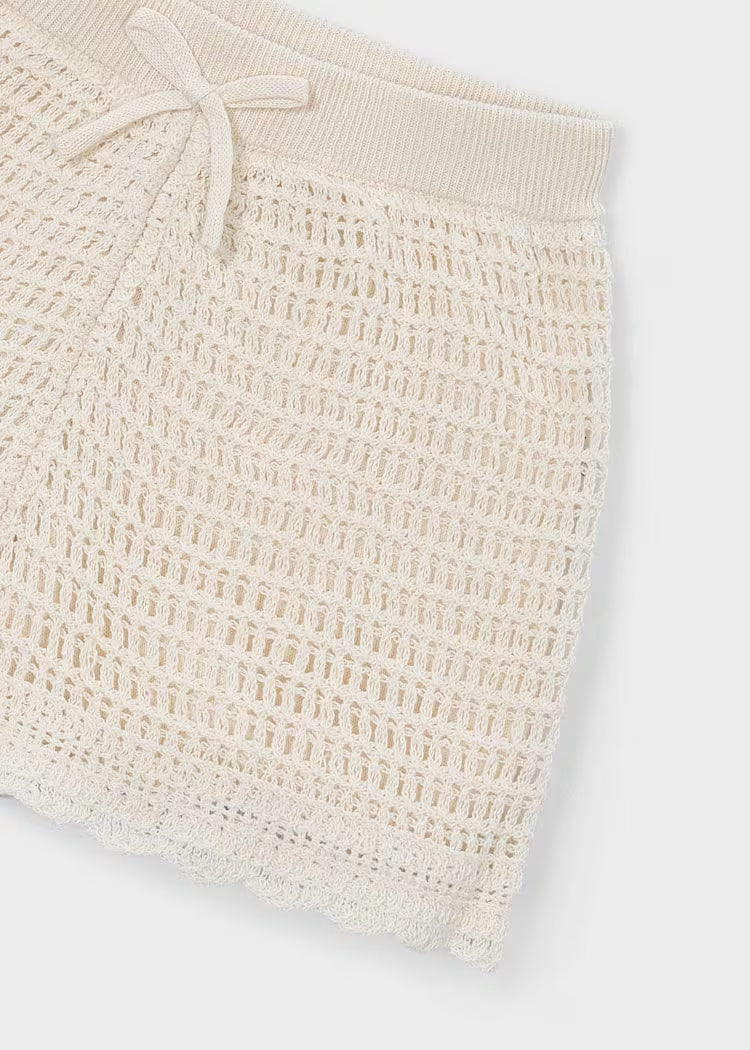 Pantalón detalles calados niña