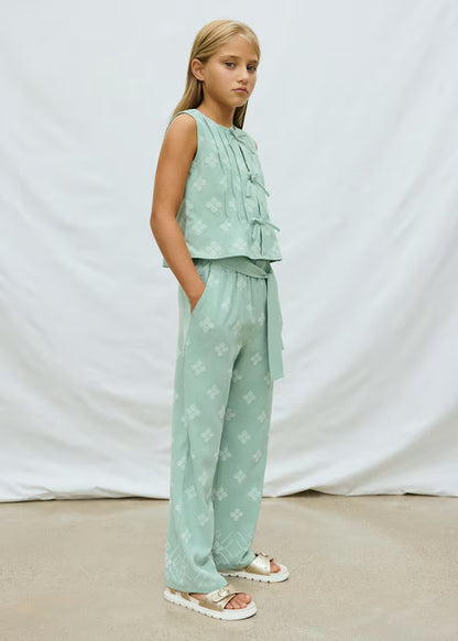 Pantalón largo estampado chica