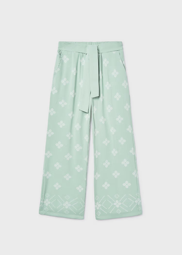Pantalón largo estampado chica