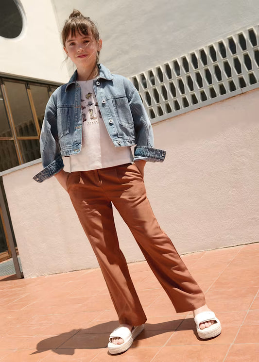 Pantalón largo hebillas chica