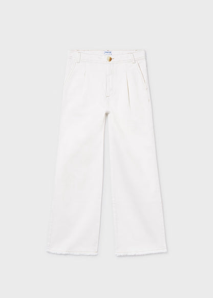 Pantalón largo cinta bordada chica