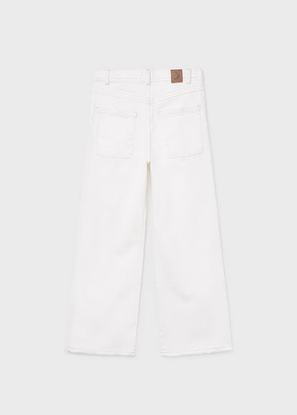 Pantalón largo cinta bordada chica