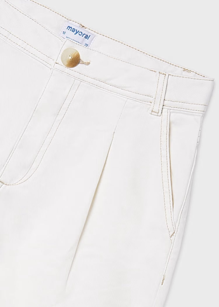 Pantalón largo cinta bordada chica