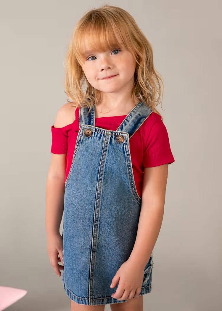Peto vaquero fluido niña