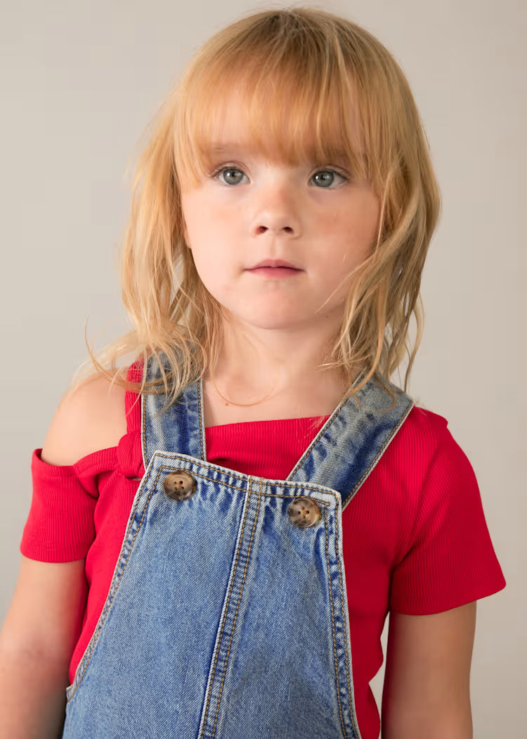 Peto vaquero fluido niña