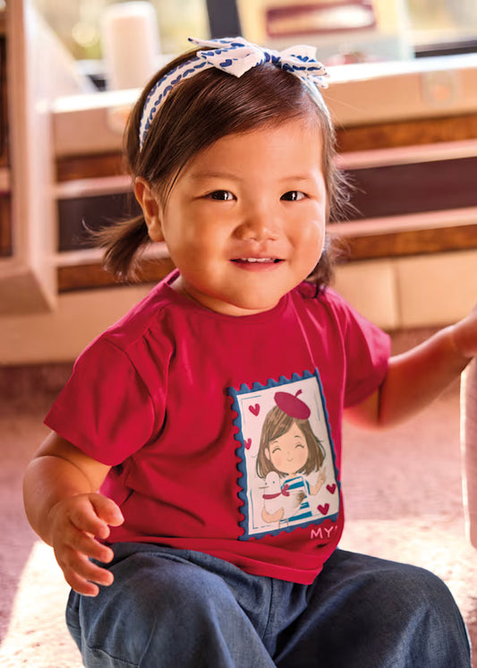 Camiseta estampada con diadema bebé