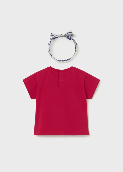 Camiseta estampada con diadema bebé