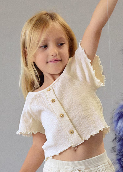 Camiseta con volantes niña