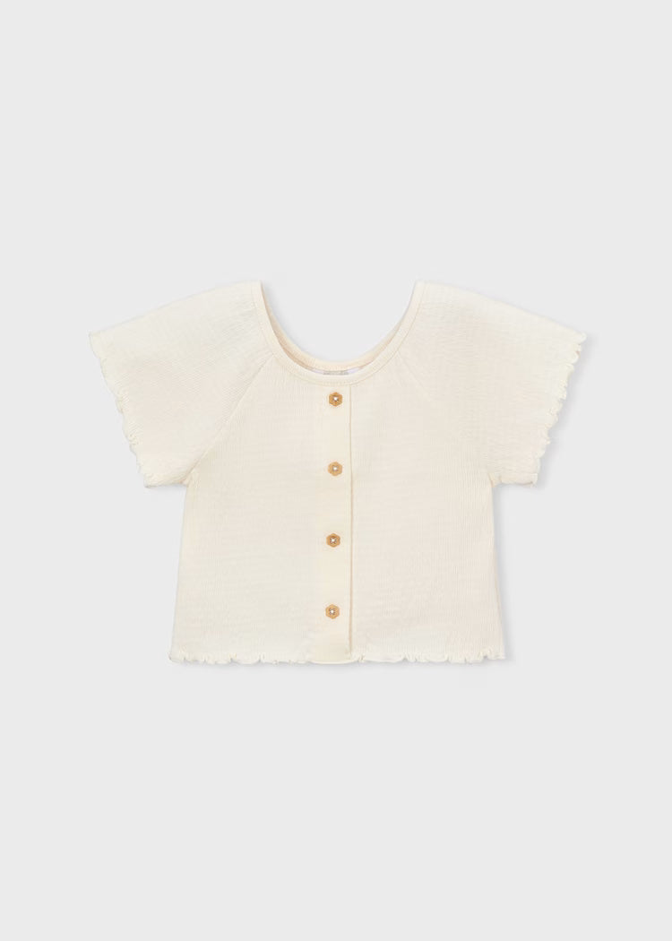Camiseta con volantes niña