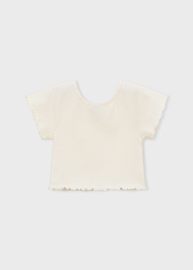 Camiseta con volantes niña