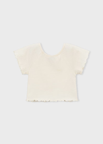 Camiseta con volantes niña